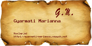 Gyarmati Marianna névjegykártya